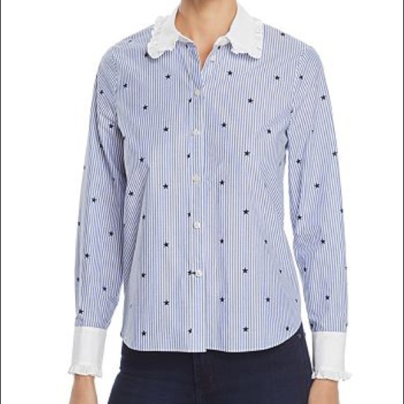 Kate Spade Twinkle Star Stripe Ruffle Button Front - Picture 10 of 10